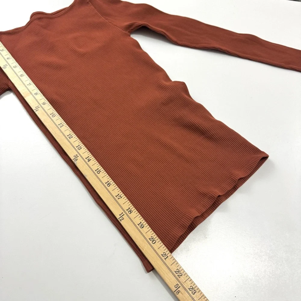 NEW Intimately Free People Caught Your Eye Long Sleeve in Toasted Cocoa XS/S